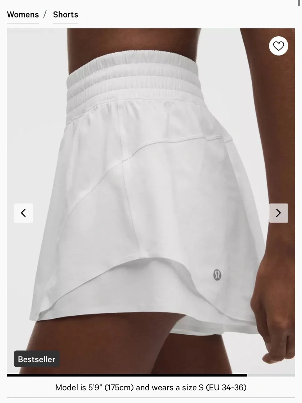 lululemon athletica White skort/shorts
